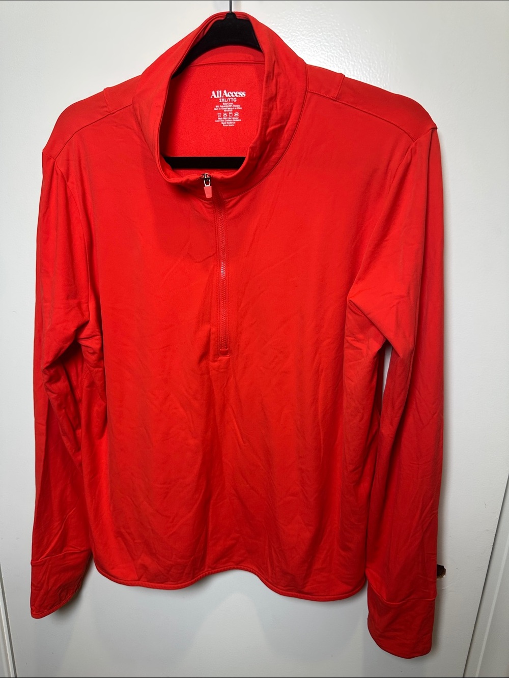 ALL ACCESS Women’s Red Half-Zip Pullover Sweatshirt (27)